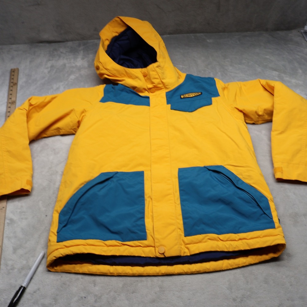 Burton Jacket Boys XL 14/16 Yellow Dugout Ski Snow Winter Insulated Waterproof